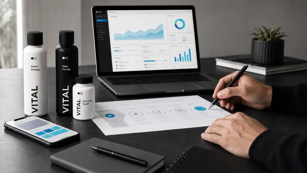 RAS VITAL supplement marketing strategy with product positioning, customer journey planning and eCommerce growth analysis.